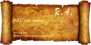 Répa Anna névjegykártya