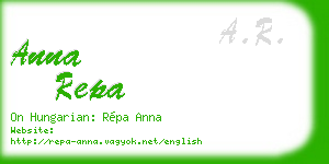 anna repa business card