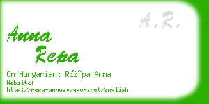 anna repa business card